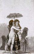 Francisco de goya y Lucientes Couple with Parasol on the Paseo oil painting
